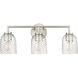 Catania 3 Light 22.8 inch Brushed Nickel Vanity Light Wall Light